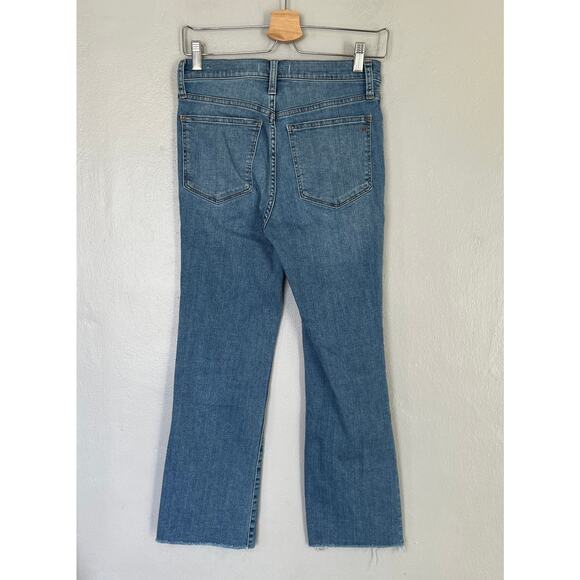 Madewell Jeans Cali Demi-Boot Kick Flare Crop Fleetwood Medium Blue Women's 27 - Picture 3 of 13